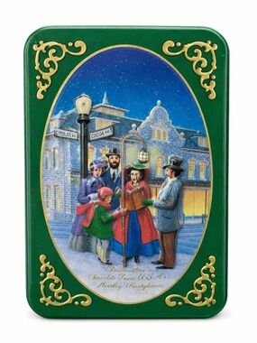 Vintage 1995 Hershey’s Holiday Tin #8/Cocoa House Christmas Scene Rare